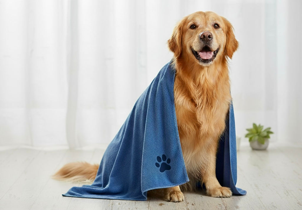Prosop Absorbant din Microfibră pentru Câini (50x100 cm) – Uscare Rapidă și Confort